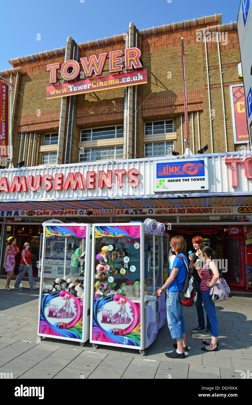 Tower Cinema and amusement arcade, Lumley Road, Skegness, Lincolnshire, England, United Kingdom Stock Photo