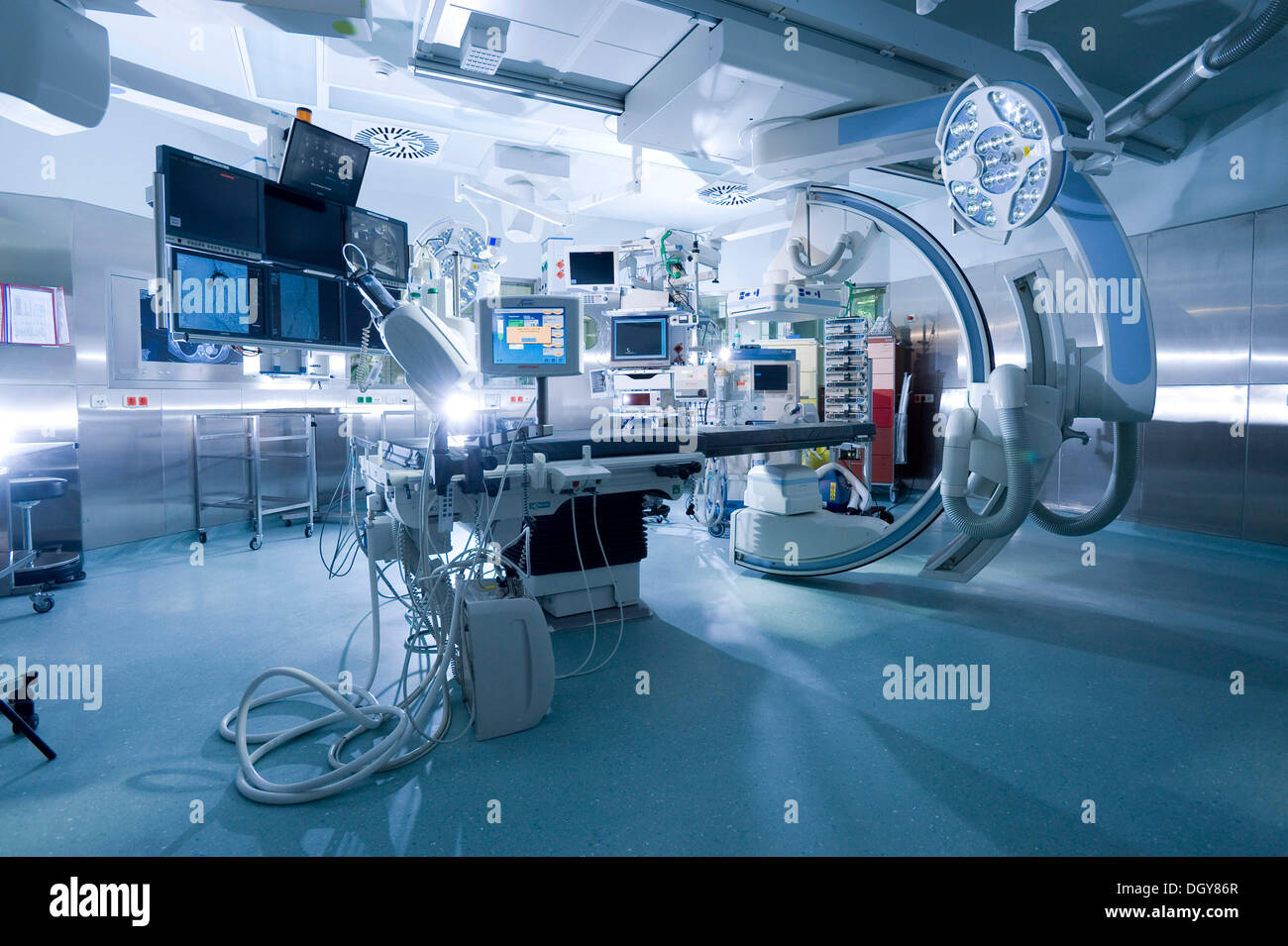Hybrid operating room, Deutsches Herzzentrum Berlin or German cardiac center, Berlin Stock Photo