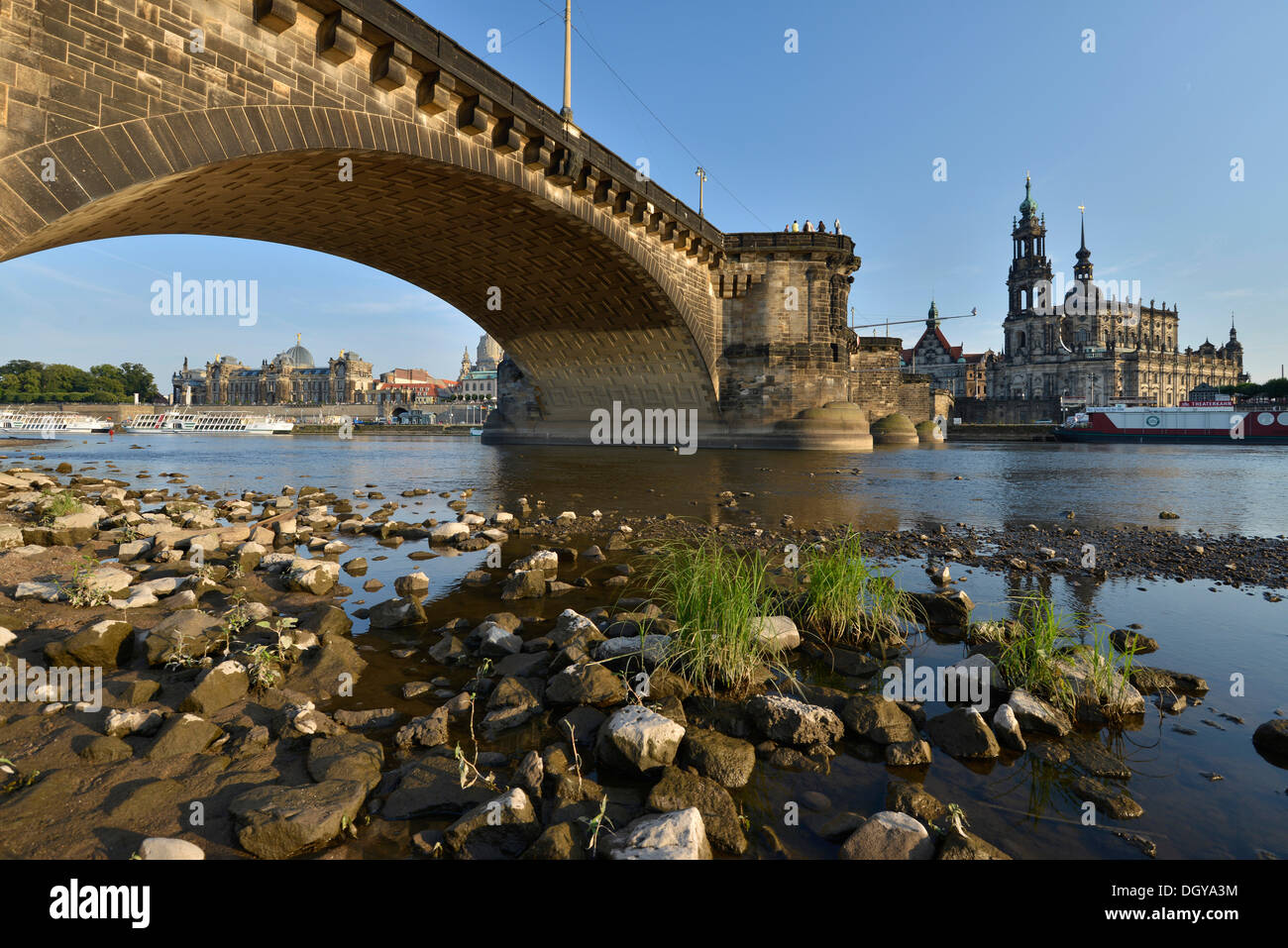 Florence on the Elbe, Augustus Bridge over the Elbe river with