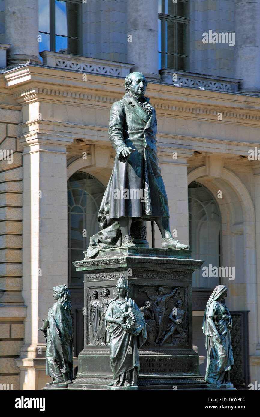Minister Freiherr vom Stein monument, statue, Berlin Stock Photo