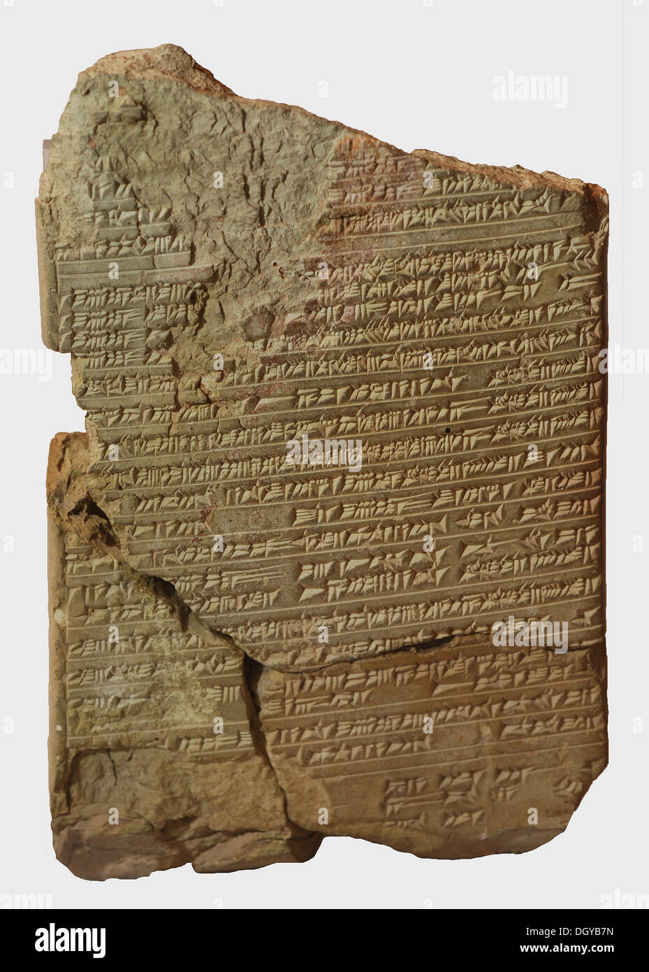 5601. Quniform medical tablet from Ninveh dating c. 650 BC. The text contains ointments and treatments mostly for sick infants. Stock Photo