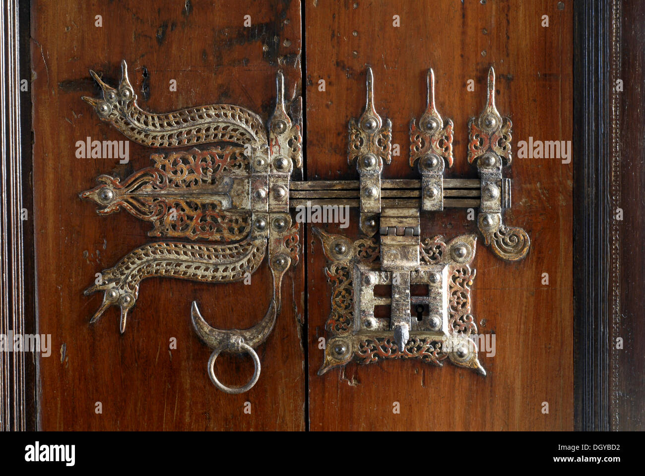 Door handle, Malabar House, Kochi, Kerala, South India, India, Asia Stock Photo