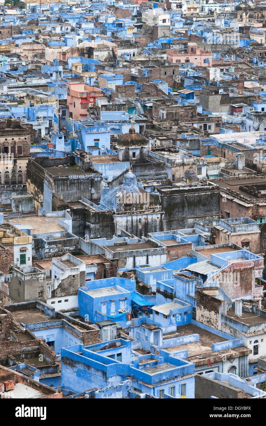 The blue city of Bundi, Rajasthan, India, Asia Stock Photo