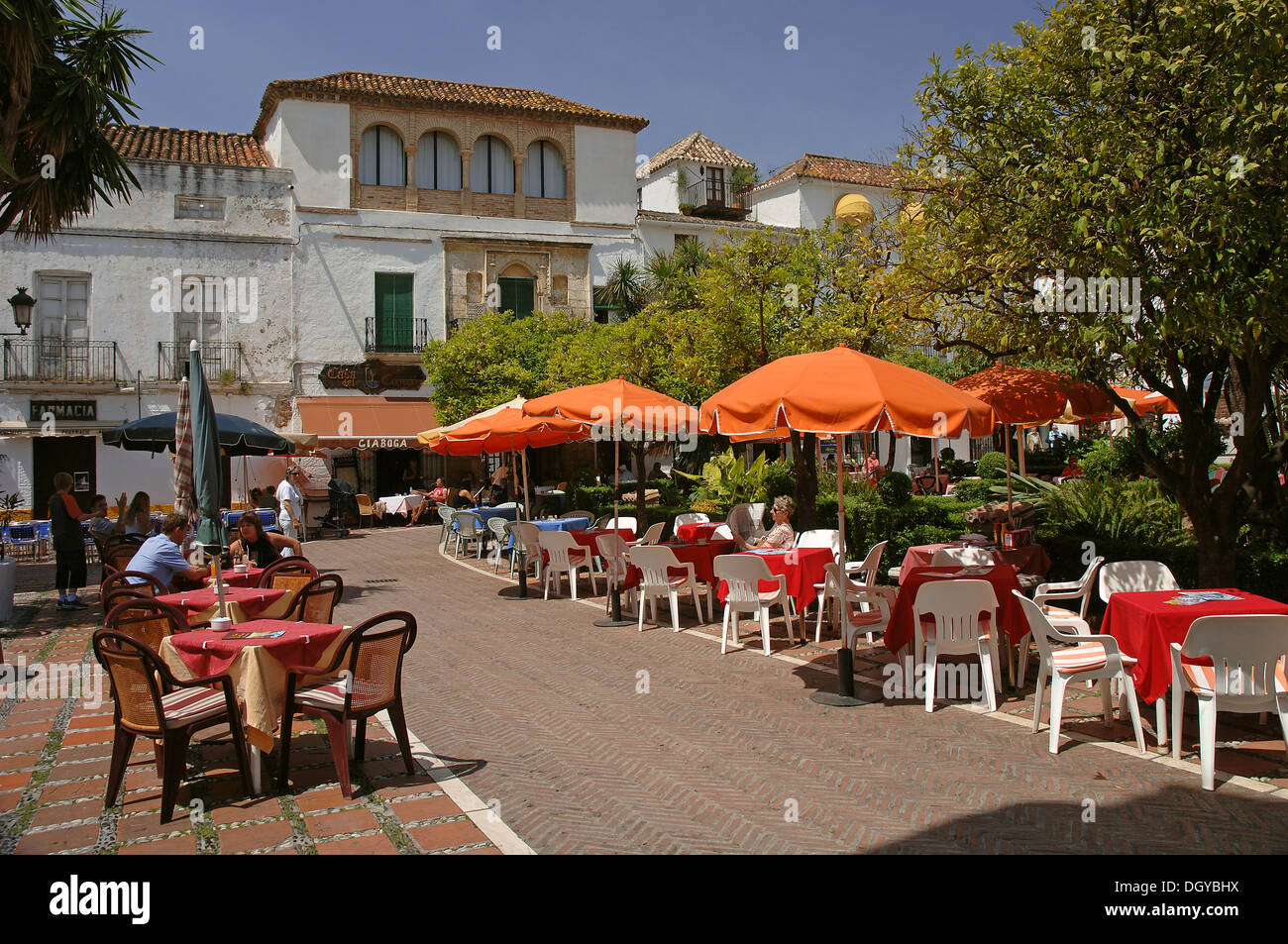 Urban view, Old town, Marbella, Malaga-province, Region of Andalusia, Spain, Europe Stock Photo