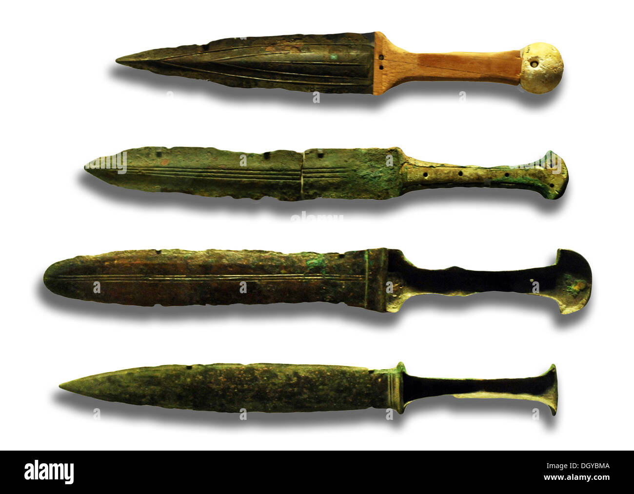 5739. Middle Bbronze Age, Canaanite, (C. 15TH. C. B.C.) weapons; daggers and swords, Samaria Stock Photo