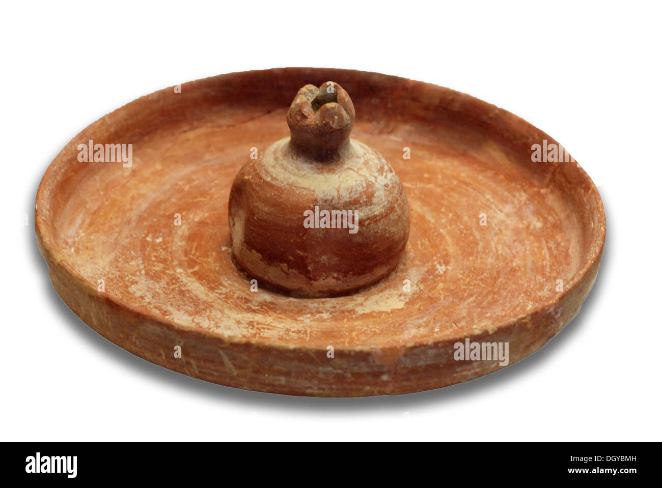 5743. Pottery object representing a pomegranate in a bowl, Tel Halif, 9th. C. BC. Stock Photo