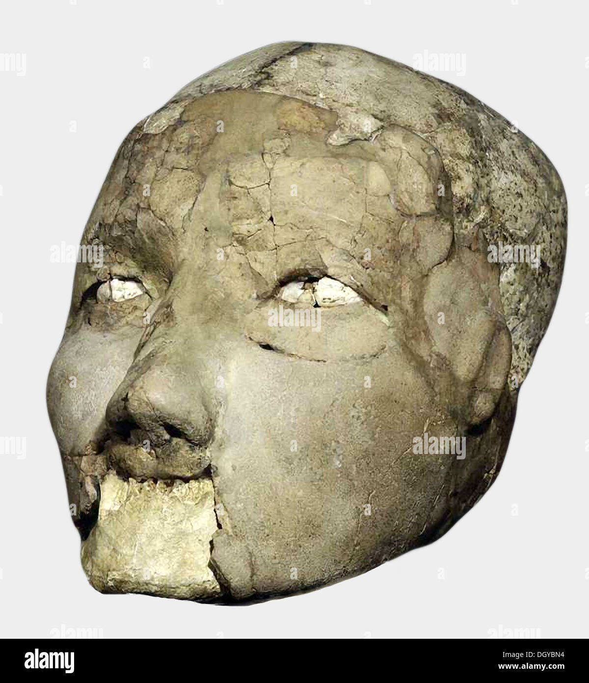 5758. JERICHO PLASTERED HUMAN SKULL FROM NEOLITHIC PERIOD C. 7TH