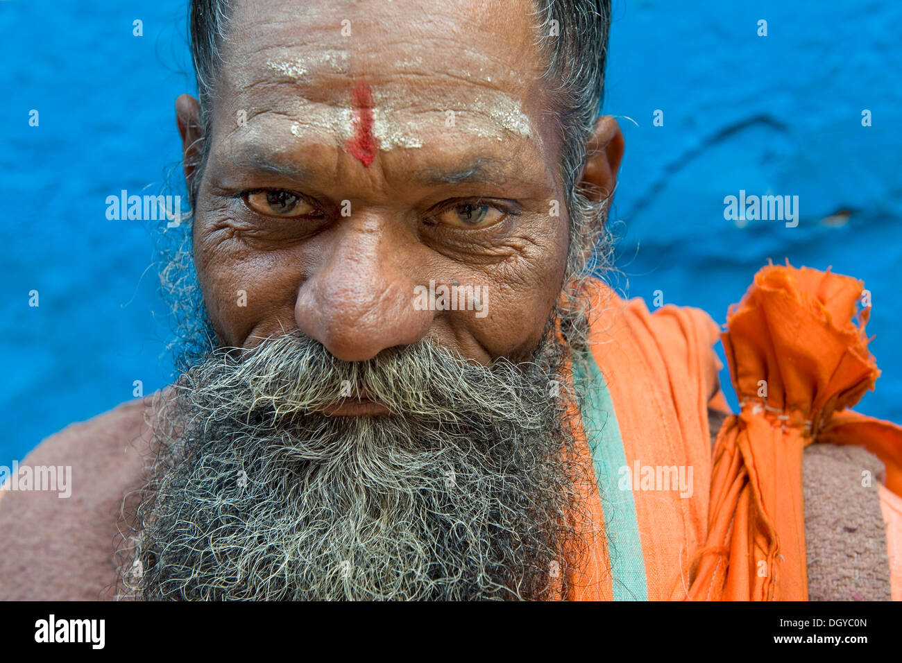 Sadhu holy man, Varanasi, Uttar Pradesh, India, Asia Stock Photo