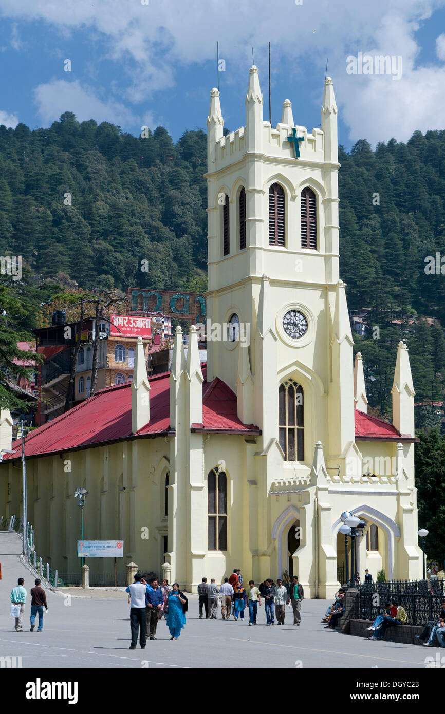 Christ Church, The Ridge, Shimla, Himachal Pradesh, North India, India, Asia Stock Photo