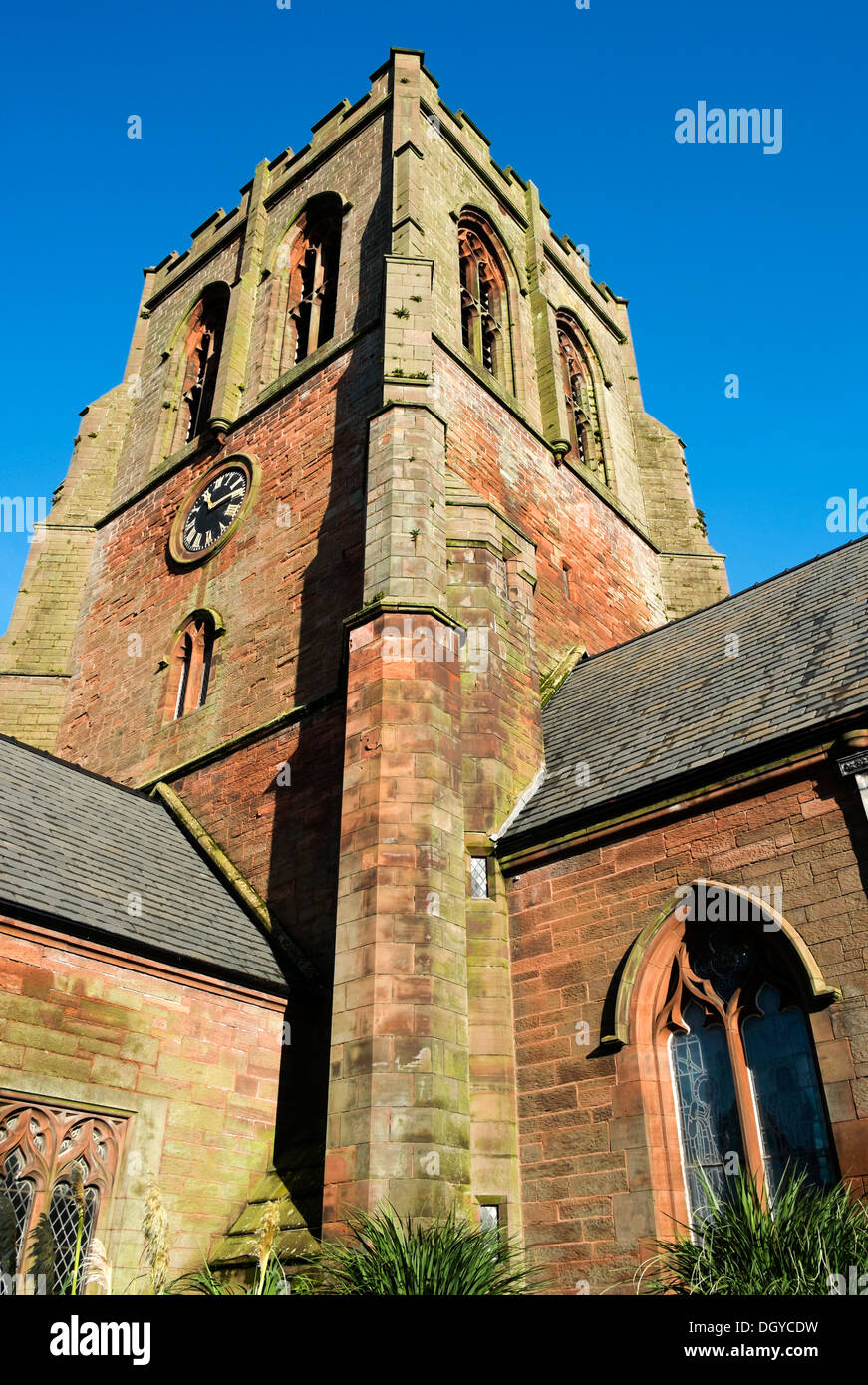 St Nicholas' centre church tower Whitehaven Cumbria UK Stock Photo Alamy