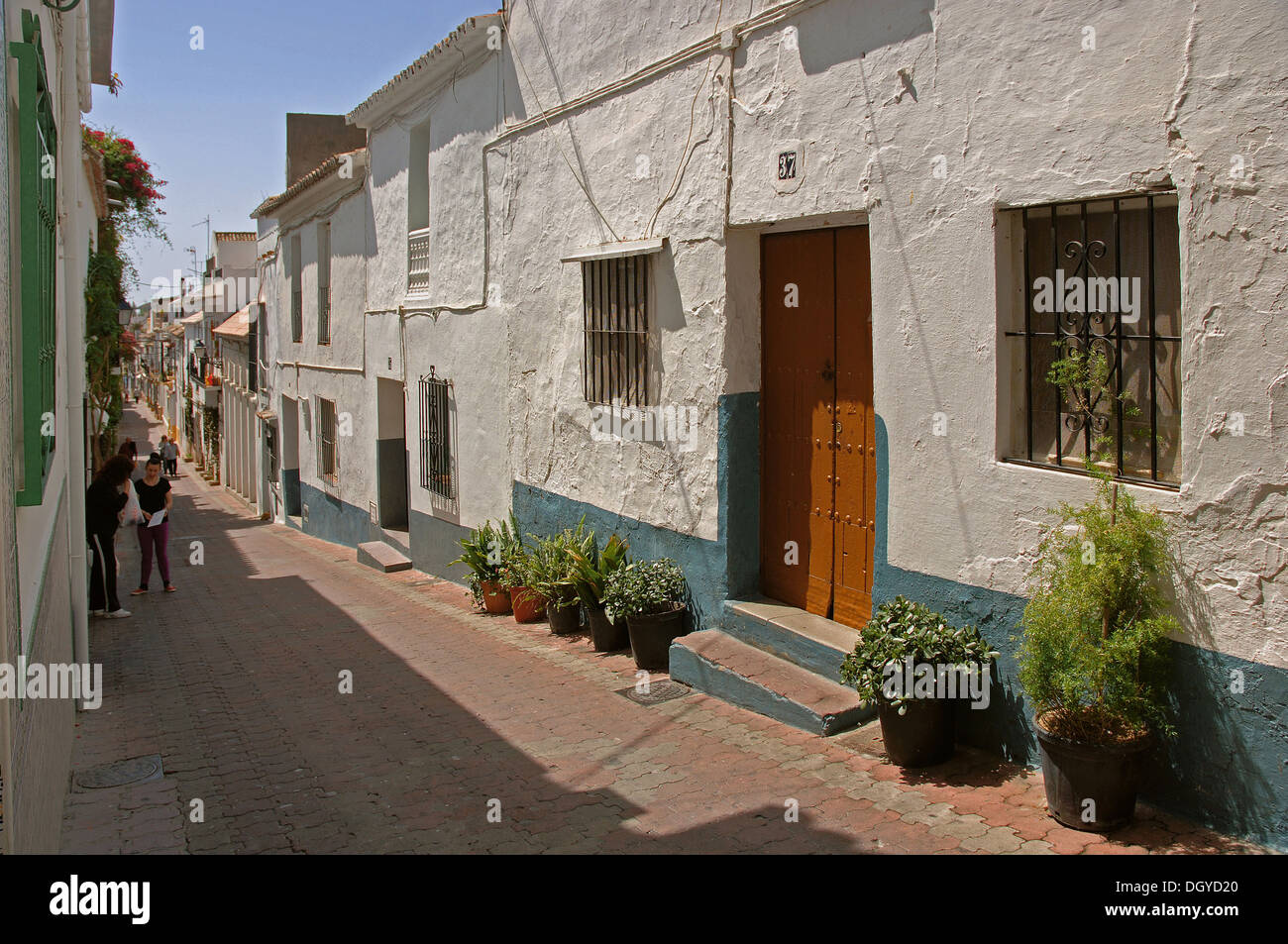 Urban view, Old town, Marbella, Malaga-province, Region of Andalusia, Spain, Europe Stock Photo