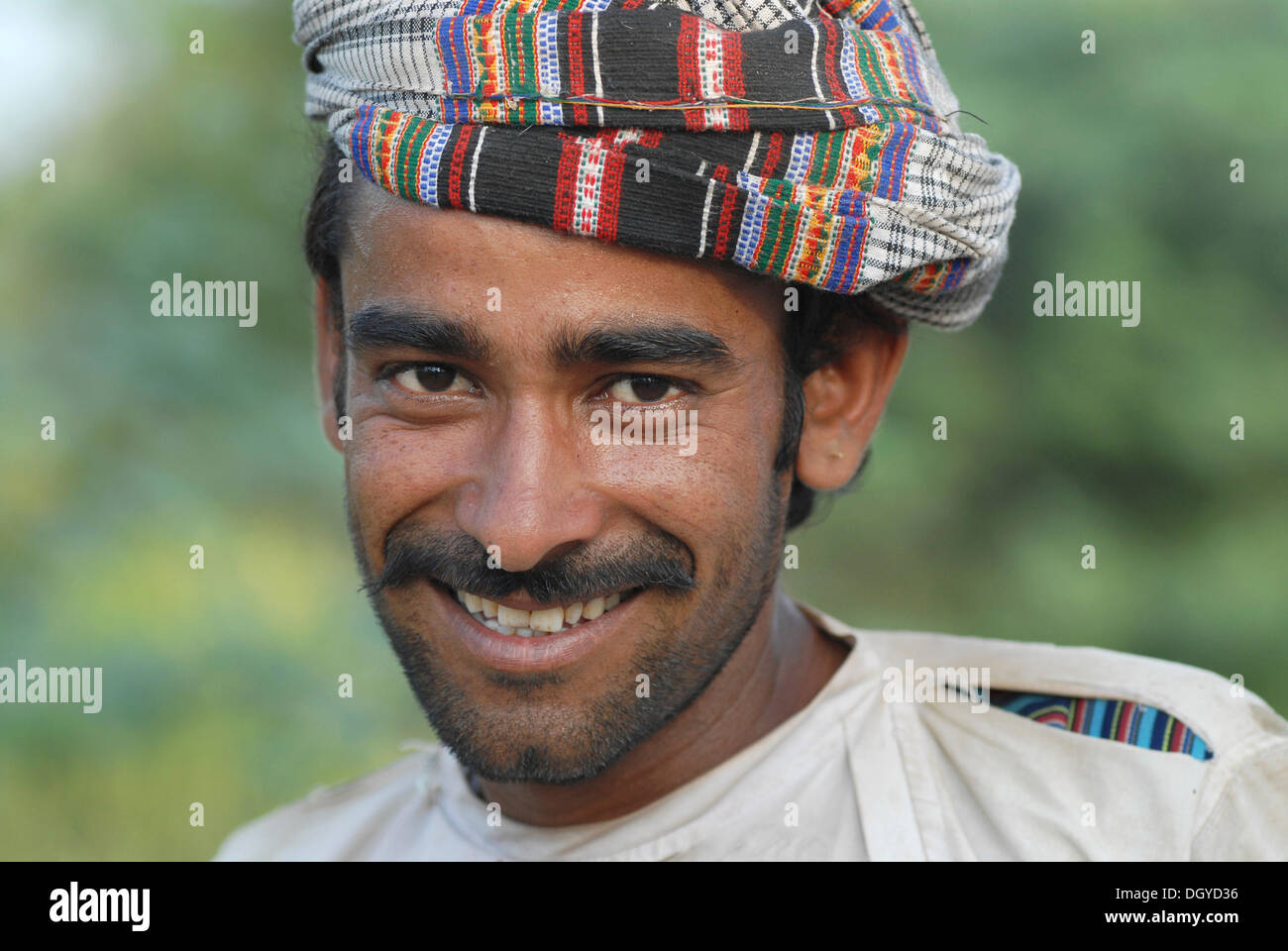 Camel herdsman, portrait, near Mount Abu, Rajasthan, North India, India, Asia Stock Photo