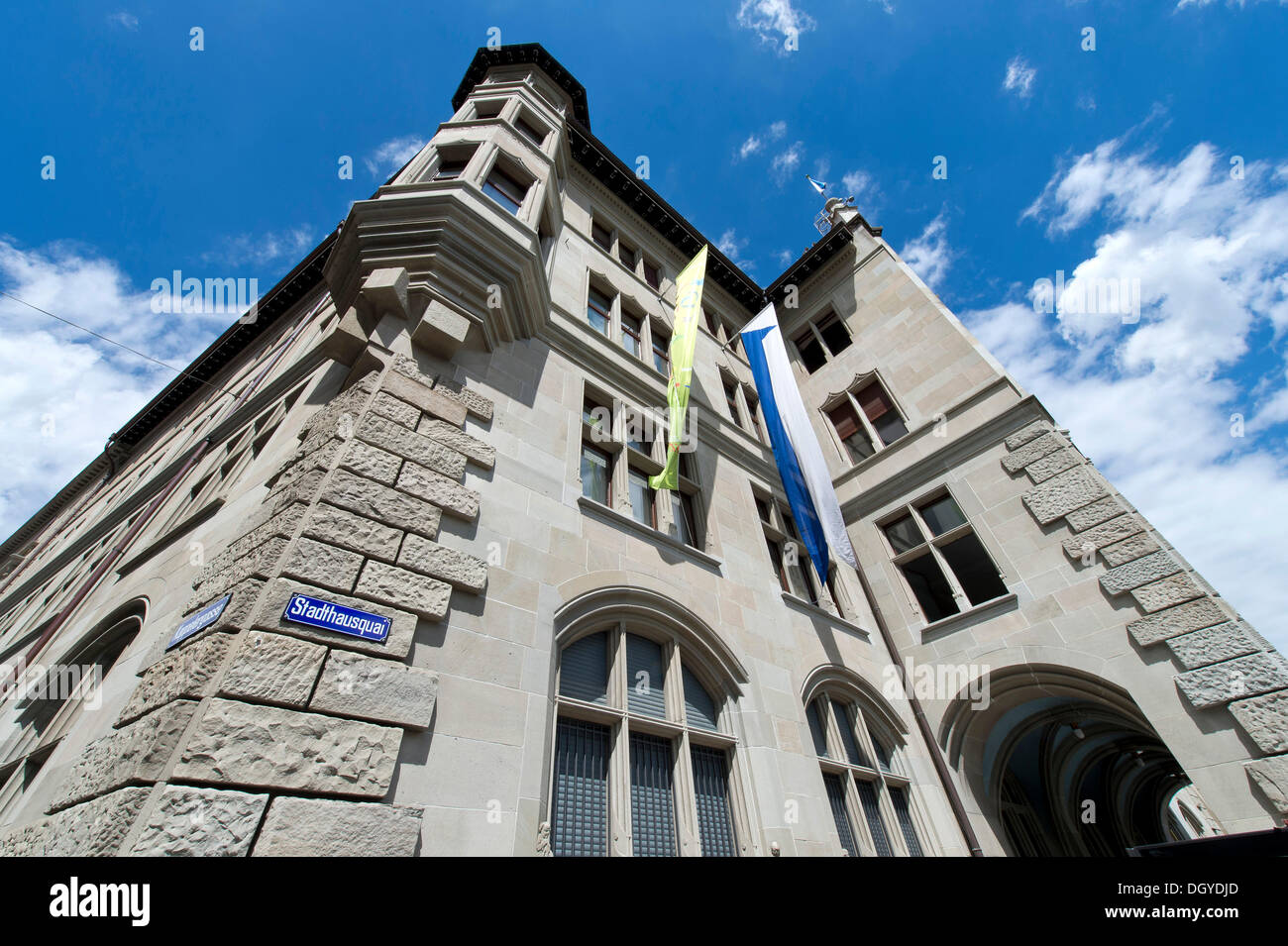 Stadthaus building, Zurich, Switzerland, Europe Stock Photo