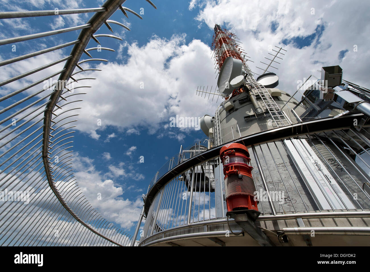 Top of Stuttgart TV tower, Stuttgart, Baden-Wuerttemberg Stock Photo ...