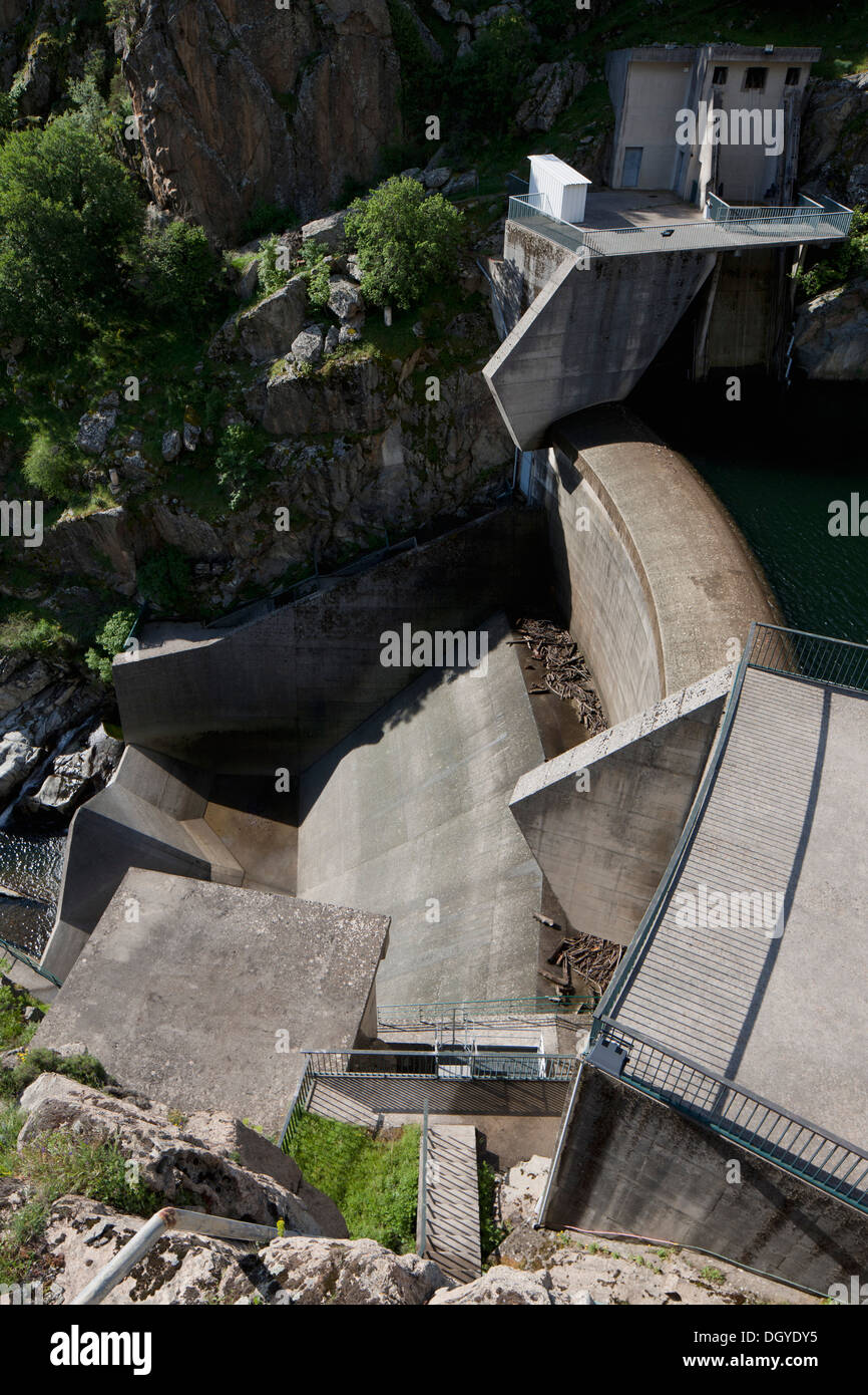 A dam in Calacuccia, Corsica, France Stock Photo
