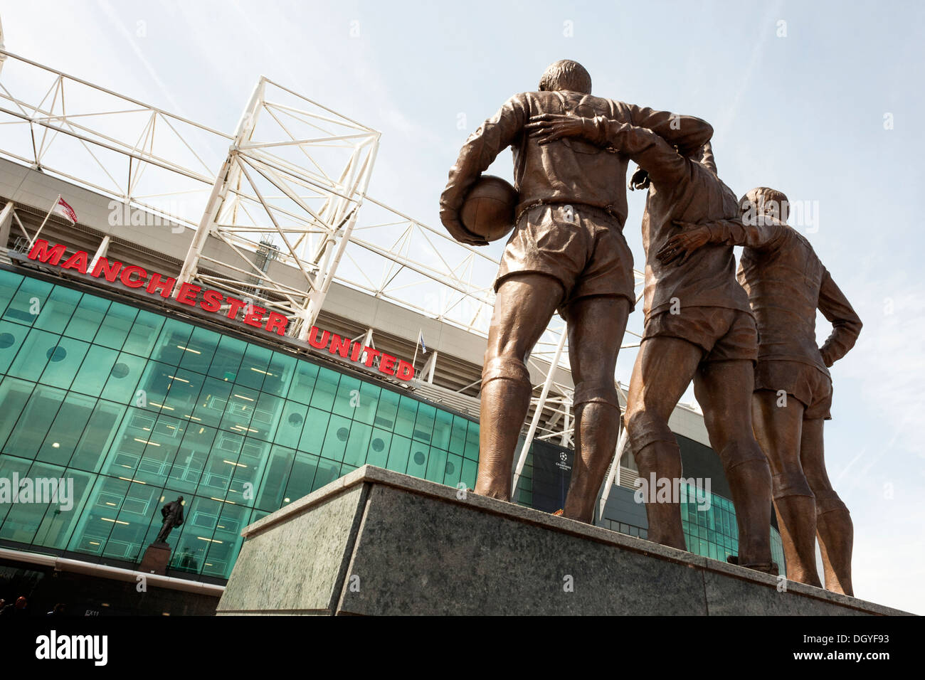 Outside Manchester United at Old Trafford. Stock Photo