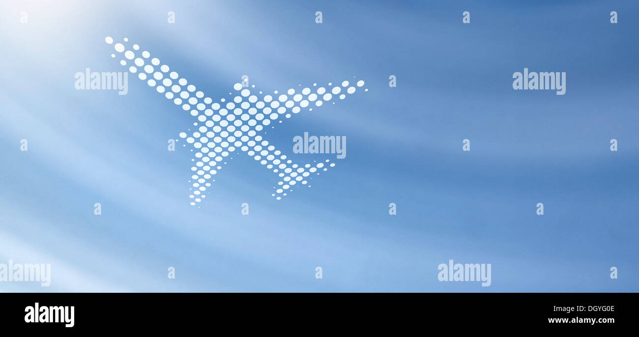 Spot patterned airplane against soft abstract background Stock Photo ...