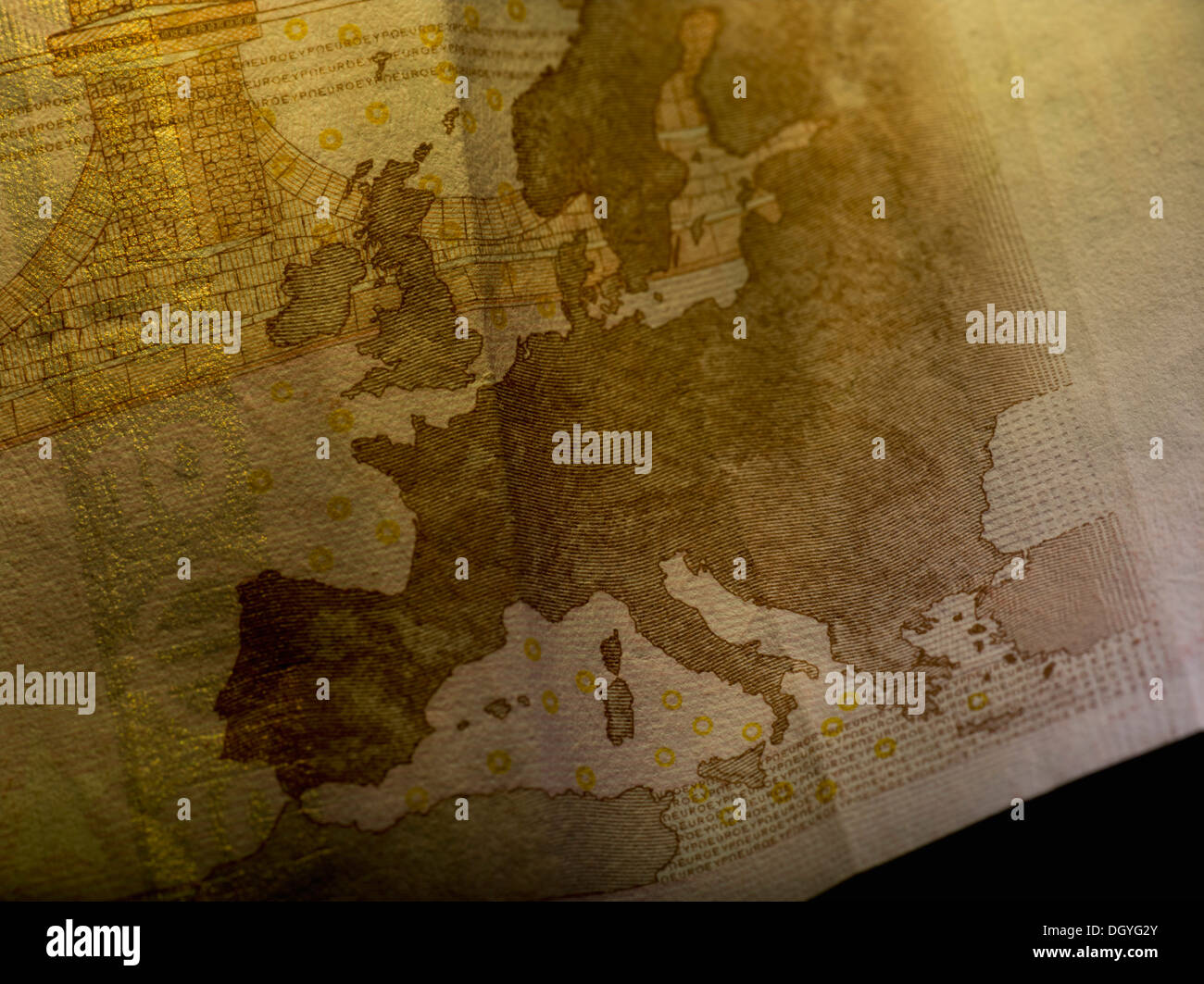 A vintage style map of Europe Stock Photo
