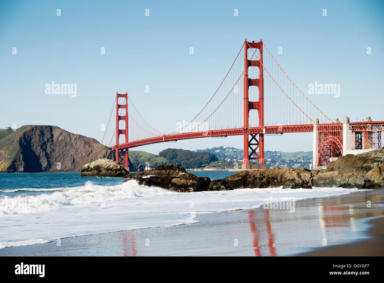 Golden Gate Bridge, Bay Area, San Francisco, California, USA, United States of America Stock Photo