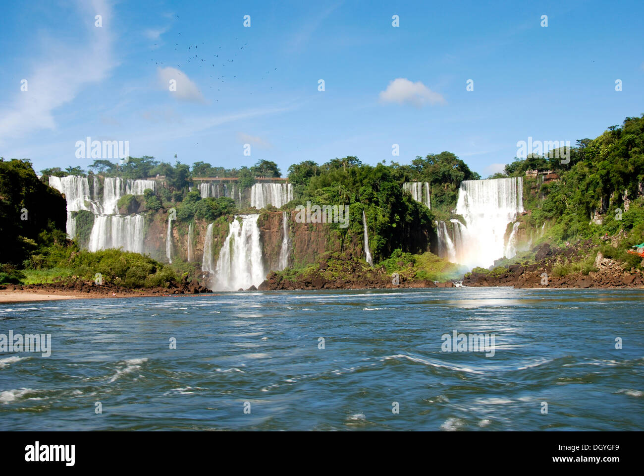 Iguazu Falls, riverbanks on the Argentinian side, Iguazu River, Argentina, South America Stock Photo
