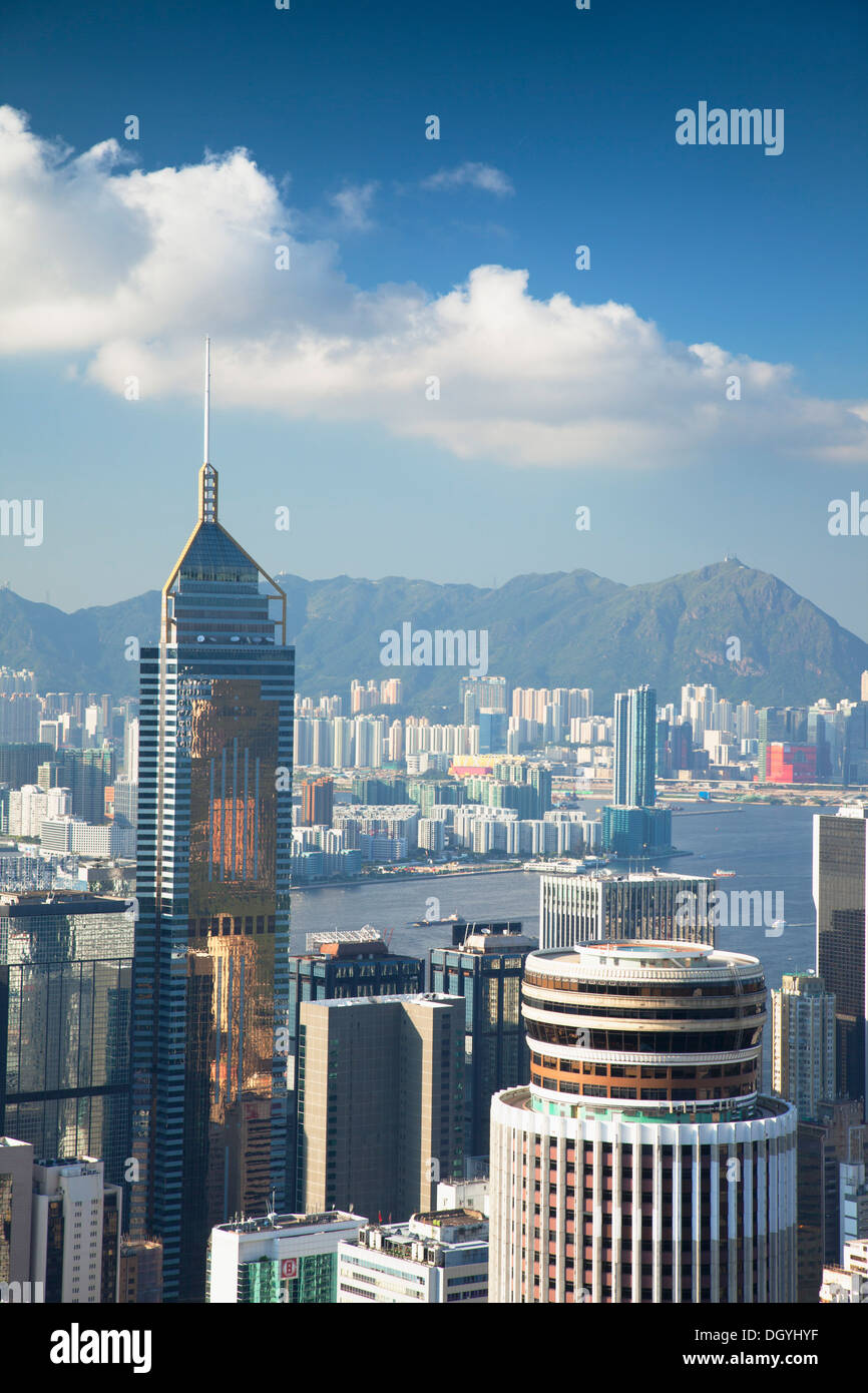 View of Wan Chai, Hong Kong Island, Hong Kong Stock Photo