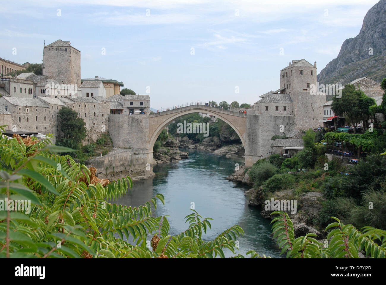 Historic town centre, Stari Most, Old Bridge, Mostar, Herzegovina ...