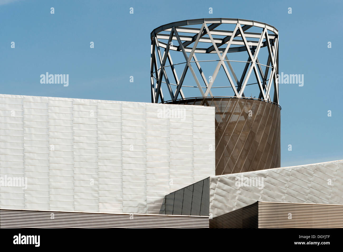 Roof detail of the Lowry complex at Salford Quays. Stock Photo
