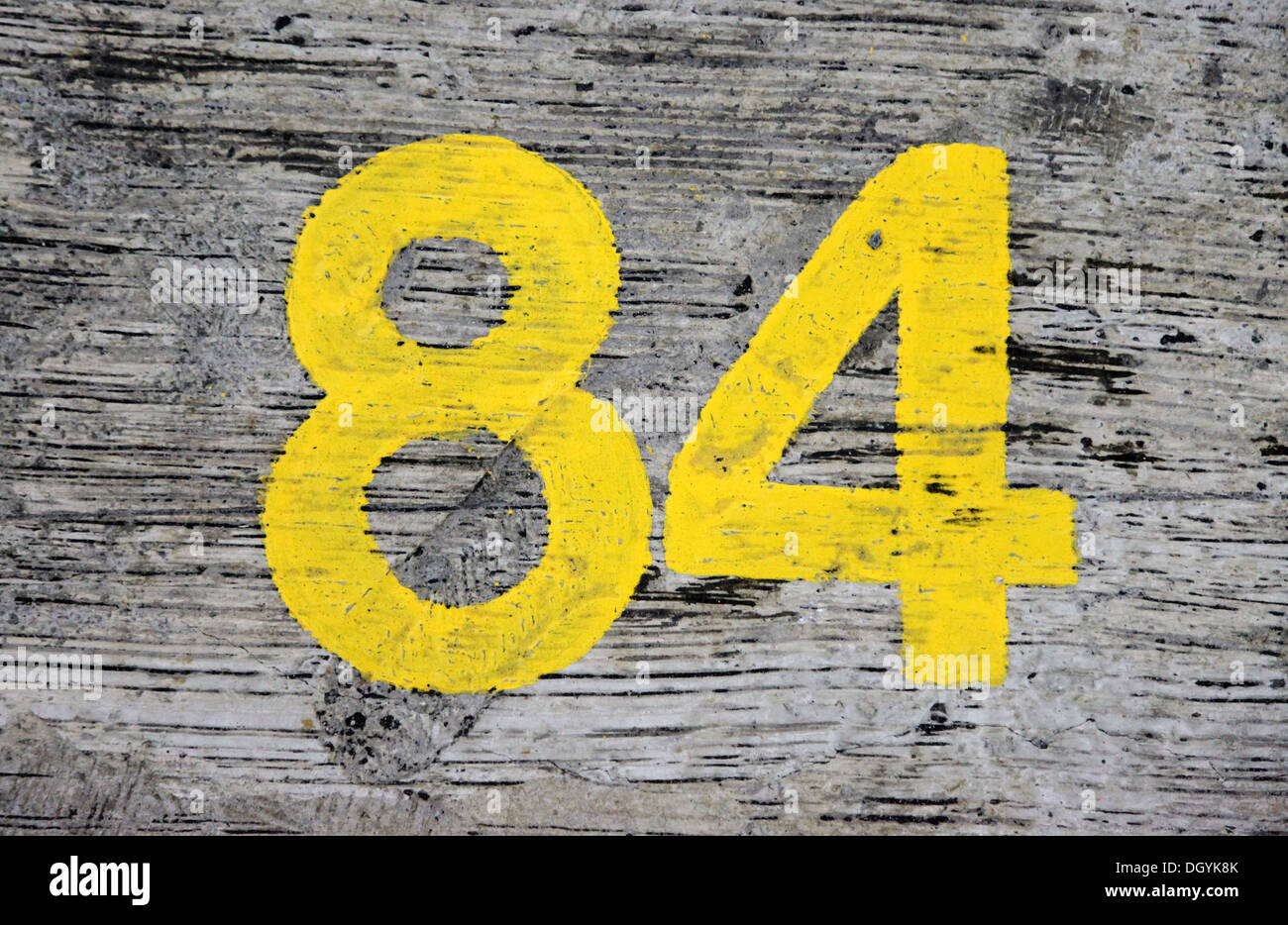 it-s-a-photo-of-the-number-84-eighty-four-that-is-painted-on-the-stock