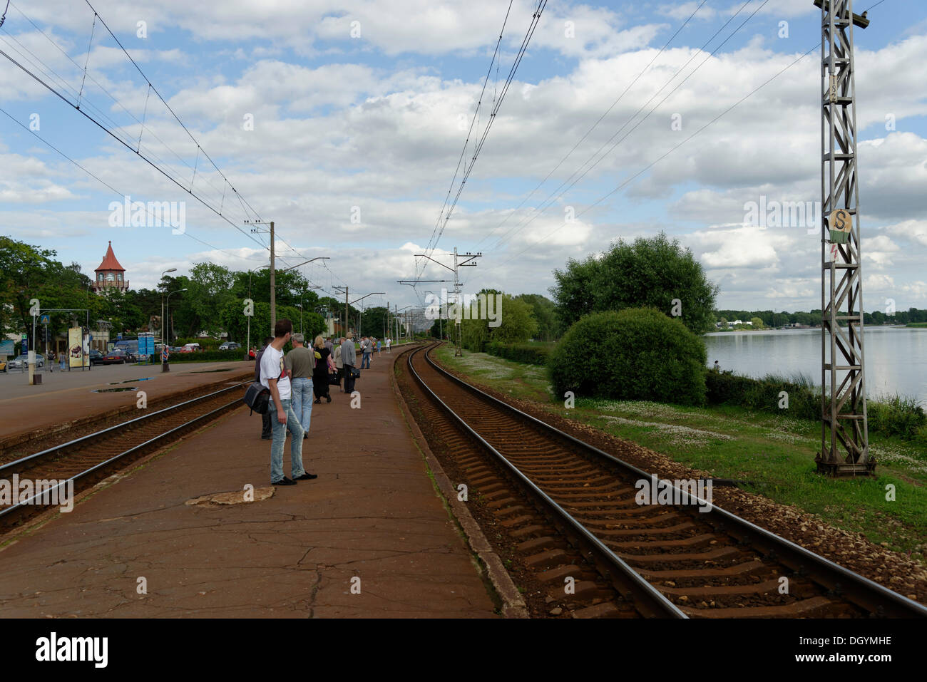 Platform, Majori railway station, Jurmala, Latvia, Baltic states