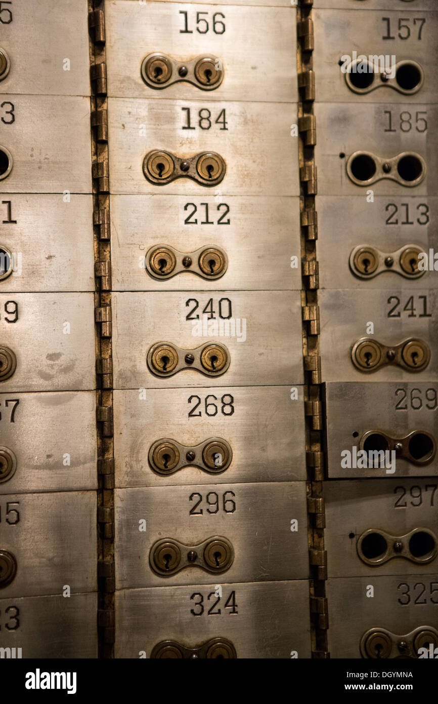 Safe deposit boxes in the underground vault at the Chicago Board of