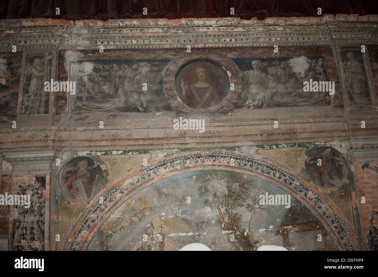 Italy, Lombardy, Meda, Villa Antona Traversi, built in 1800 on pre-existing convent, frescoes Stock Photo