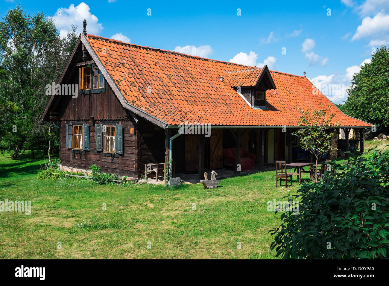 Traditional architecture in Mazury district, Poland Stock Photo Alamy