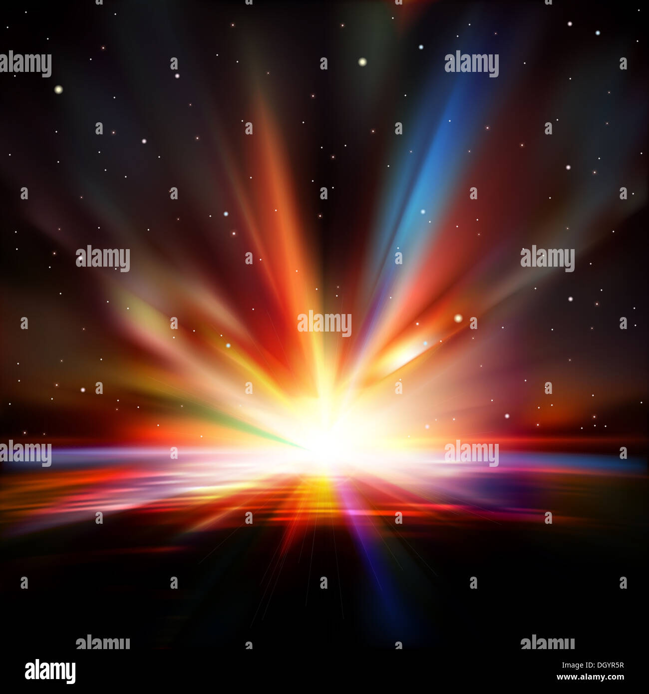 abstract space background with stars earth and sunrise Stock Photo - Alamy