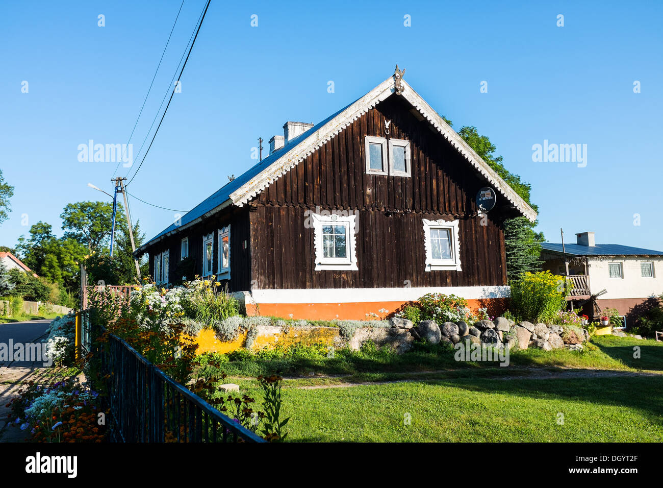 Traditional architecture in Mazury district, Poland Stock Photo Alamy