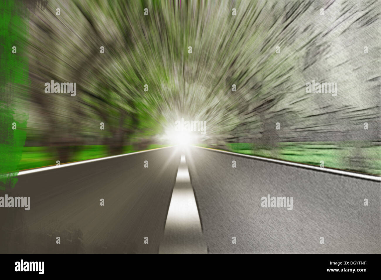 Express road disappearing over the horizon Stock Photo Alamy