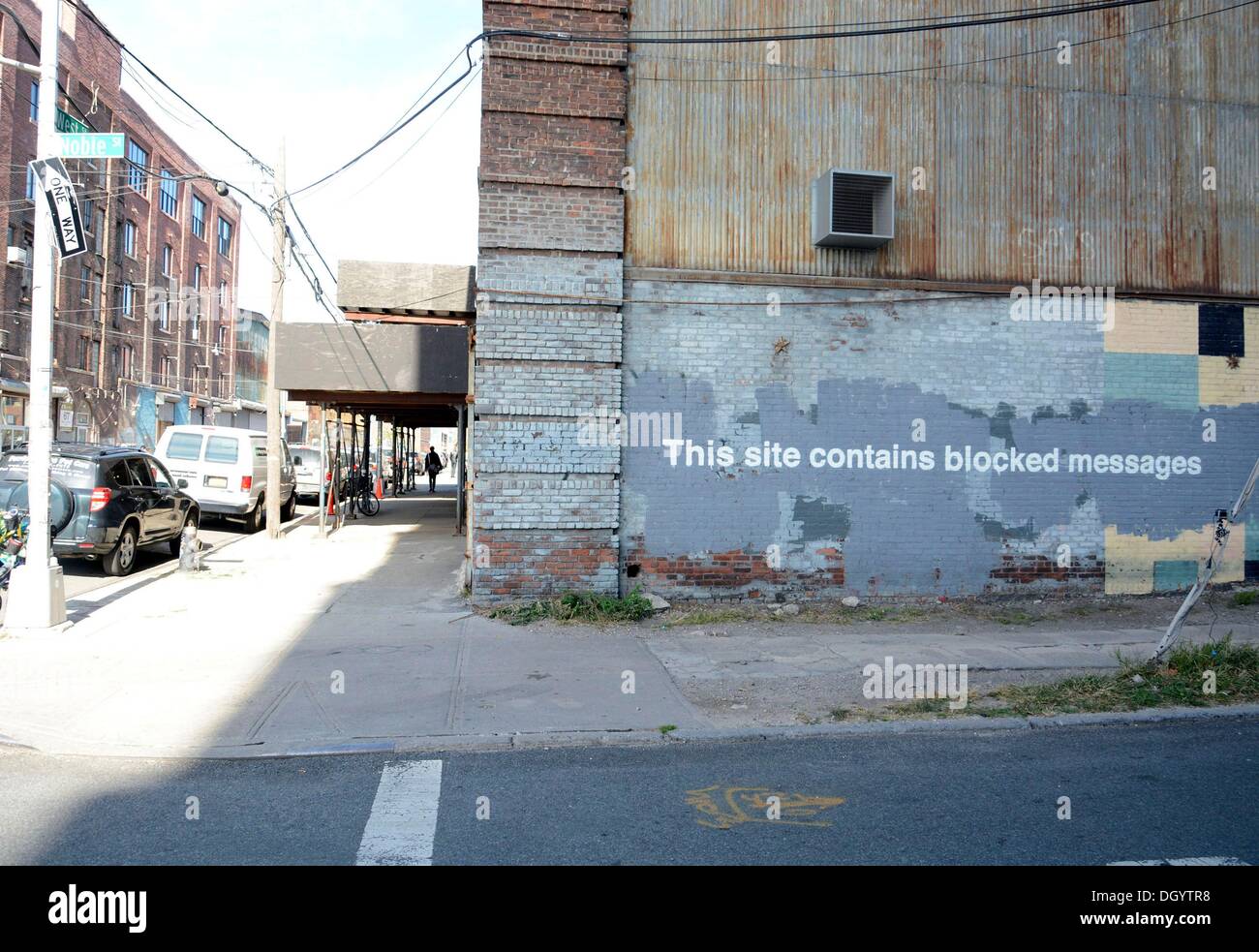 Brooklyn, NY, . 27th Oct, 2013. Banksy on location for Banksy Graffiti