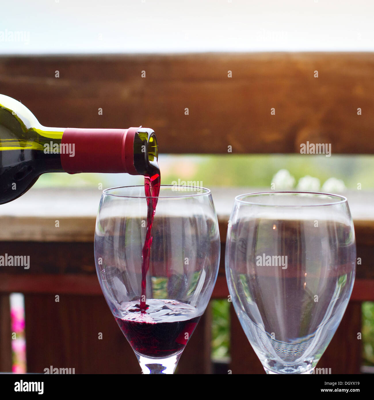 wine in the restaurant Stock Photo