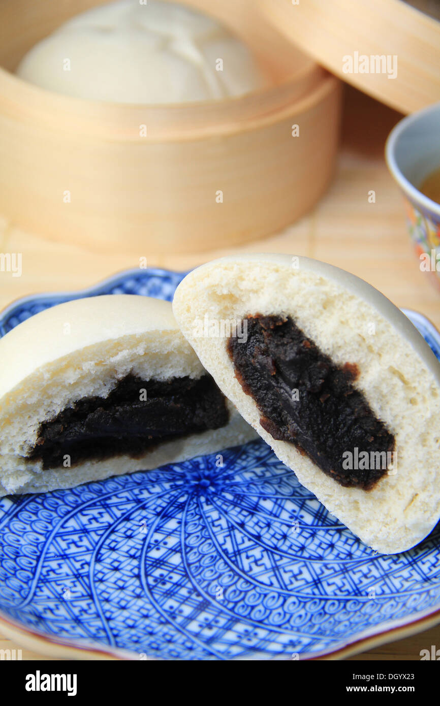 Red bean paste bun Stock Photo Alamy