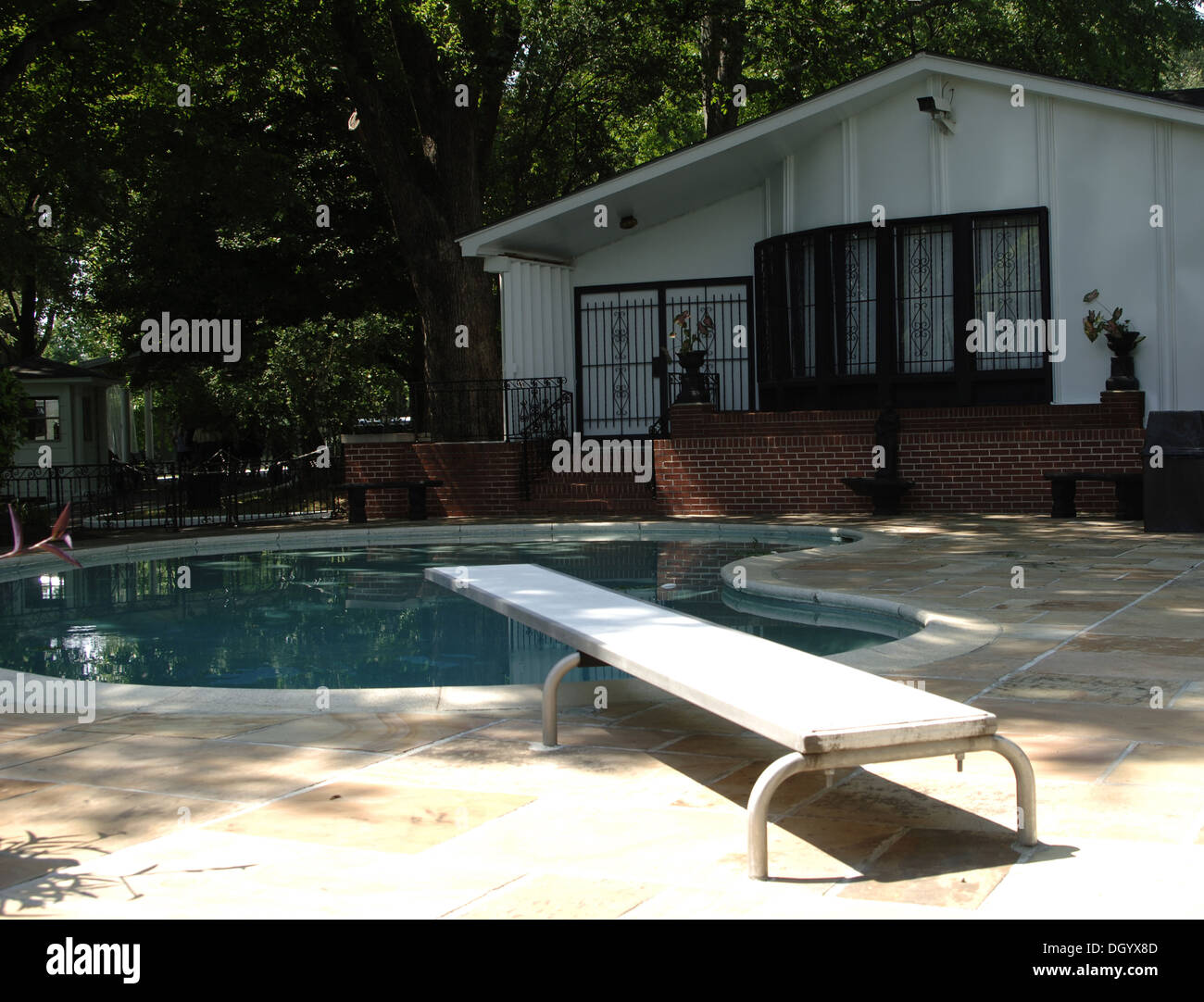 Tennessee. Memphis. Graceland Mansion of Elvis Presley (1935-1977). Swimming pool. USA. Stock Photo