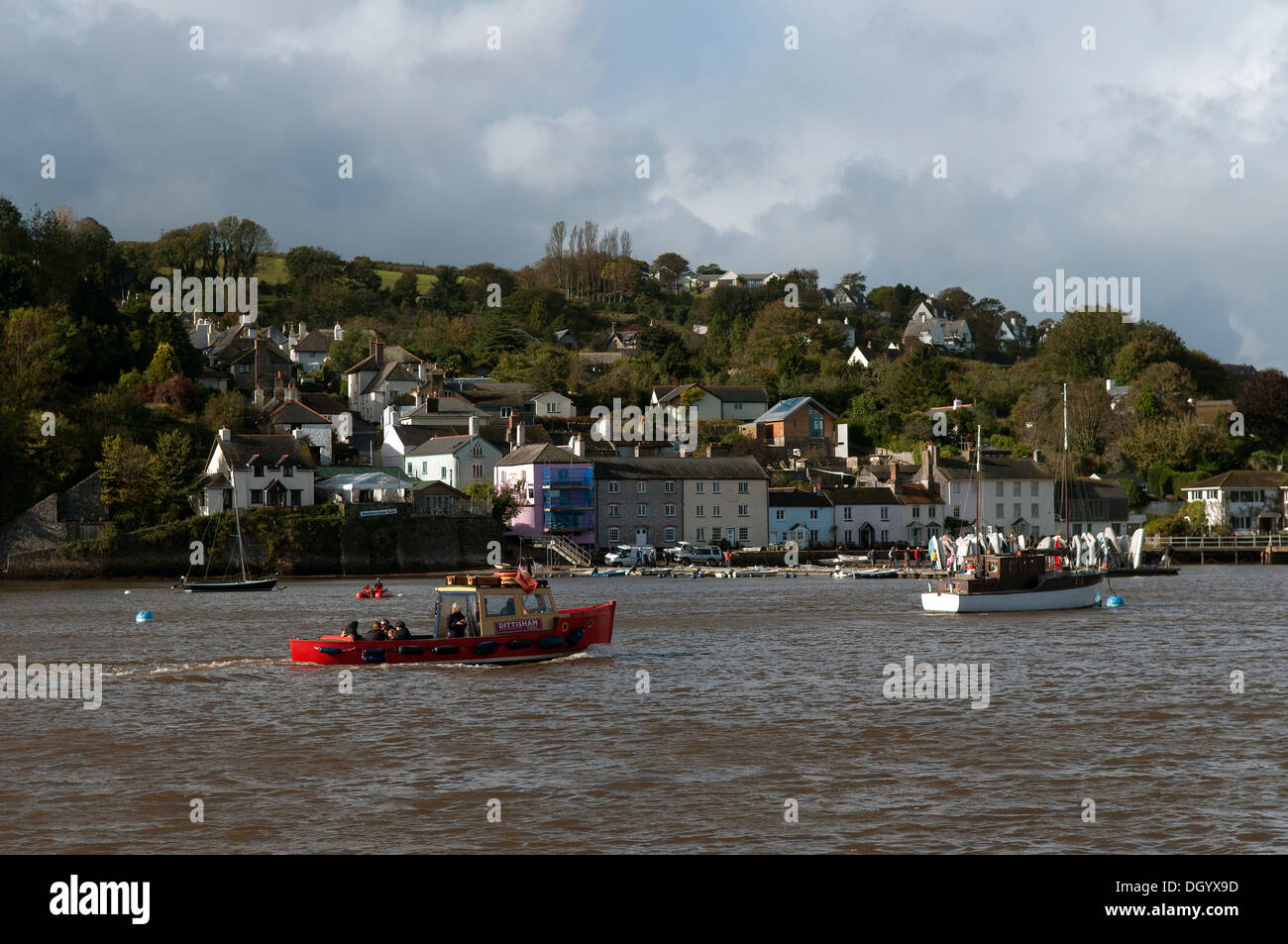 the river dart, devon, uk, river, dittisham, waterfront, summer, ditsum