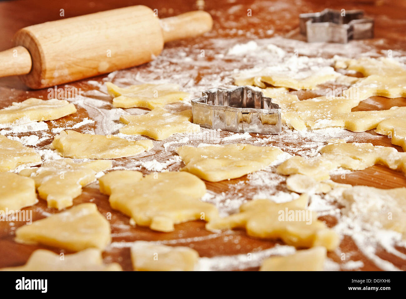 Cookie dough, cut out cookies Stock Photo Alamy