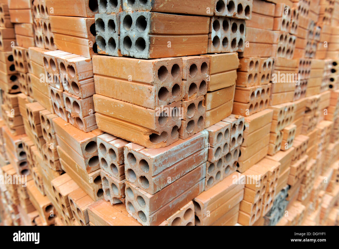 Stapled bricks Stock Photo