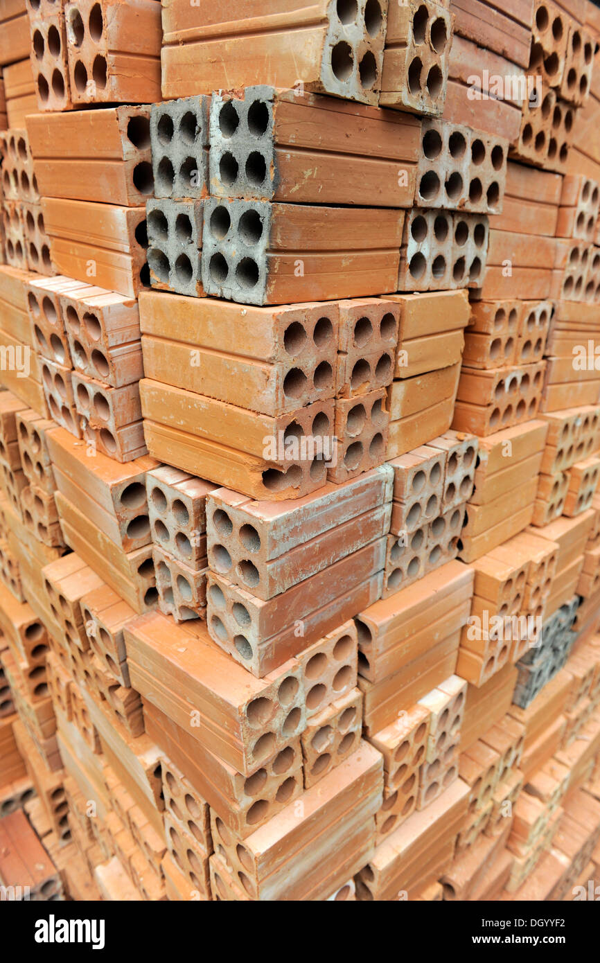 Stapled bricks Stock Photo
