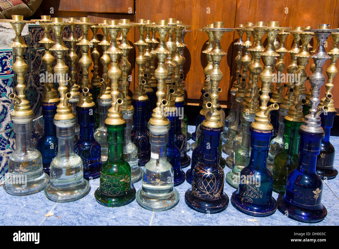 Hookahs at bazaar, Istanbul, Turkey Stock Photo