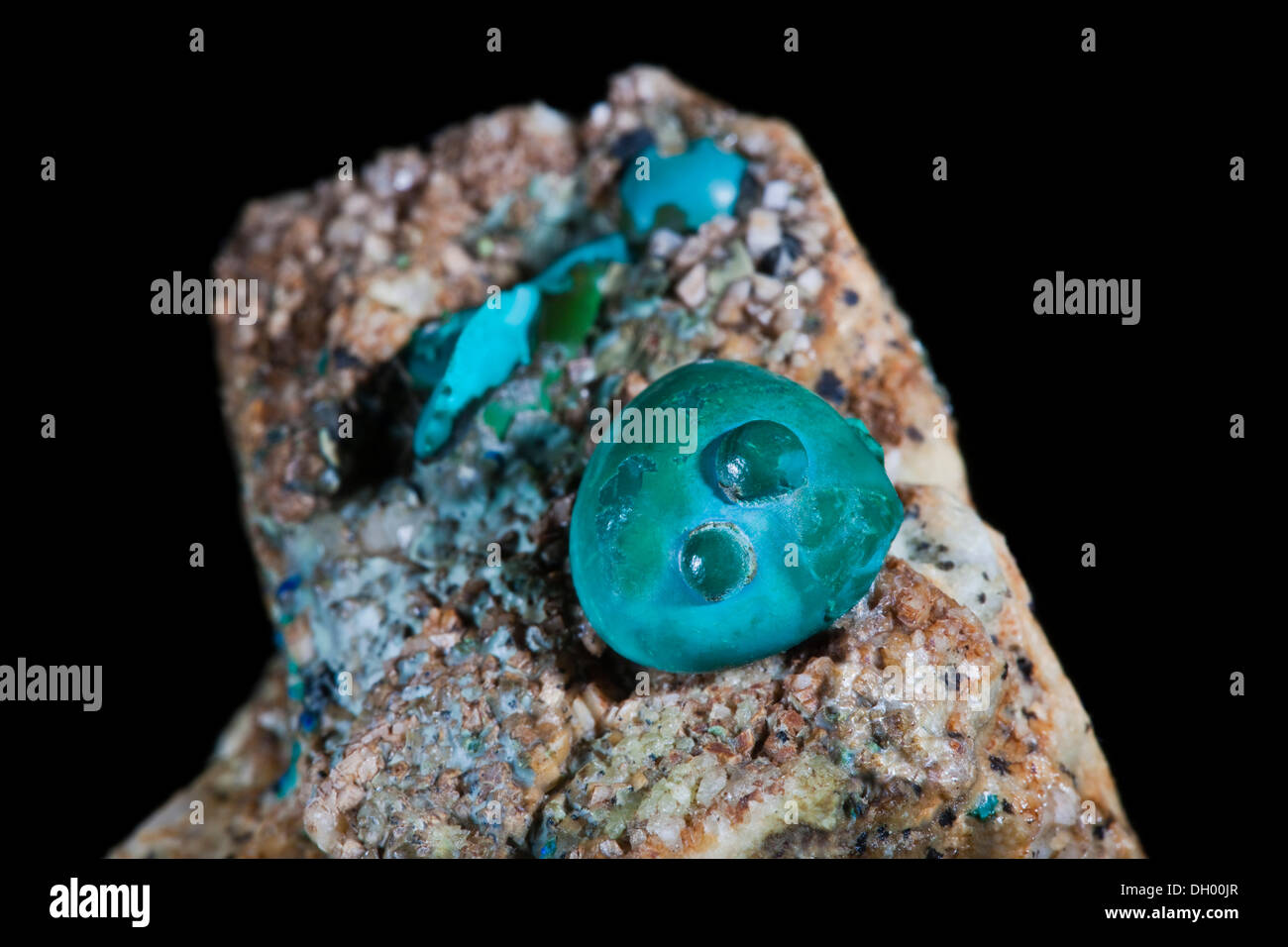 Malachite, foun in the Inn Valley, North Tyrol, Austria, Europe Stock Photo