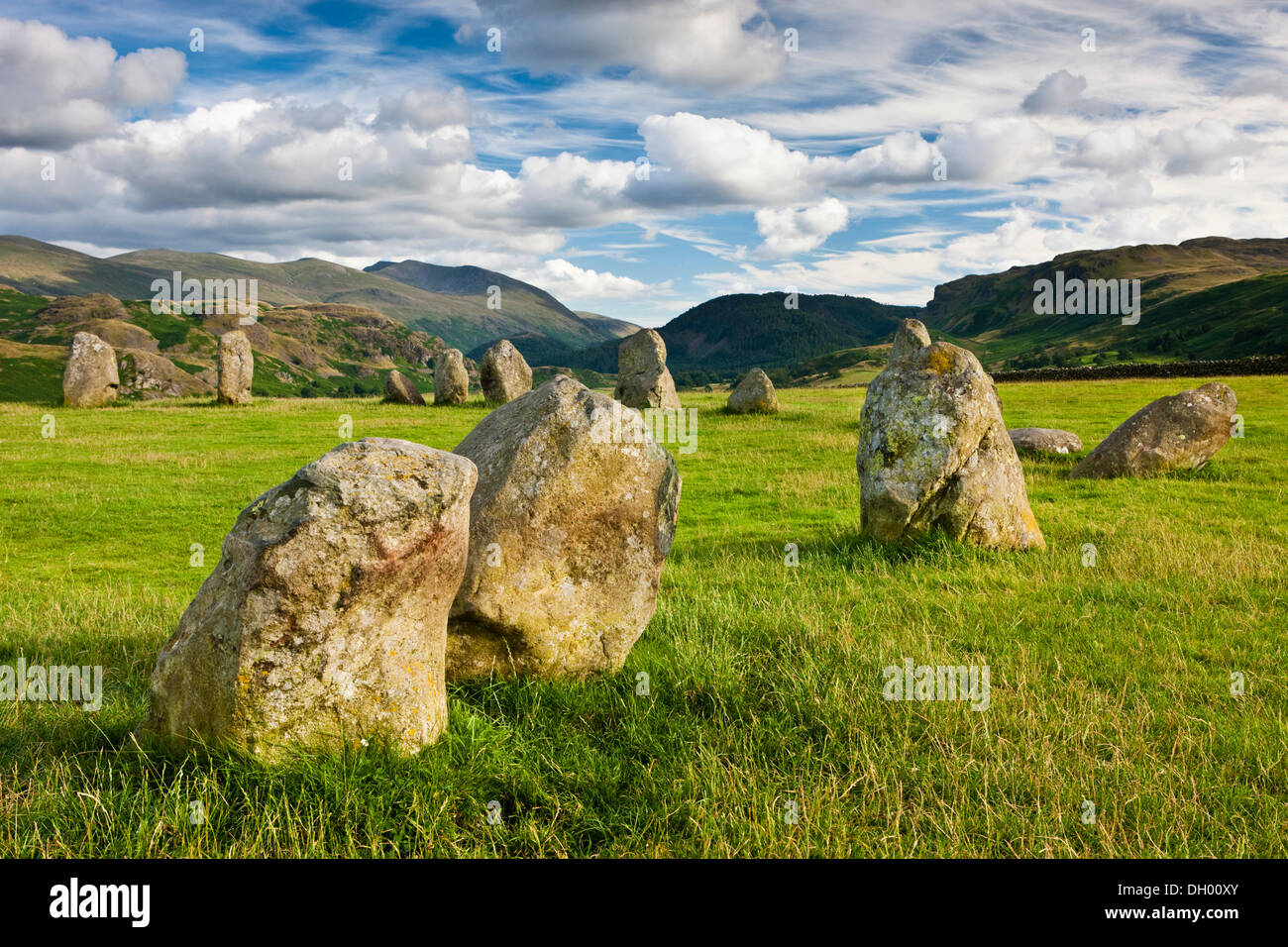 Castlerigg Stone Circle, Lake District, England, United Kingdom Stock Photo
