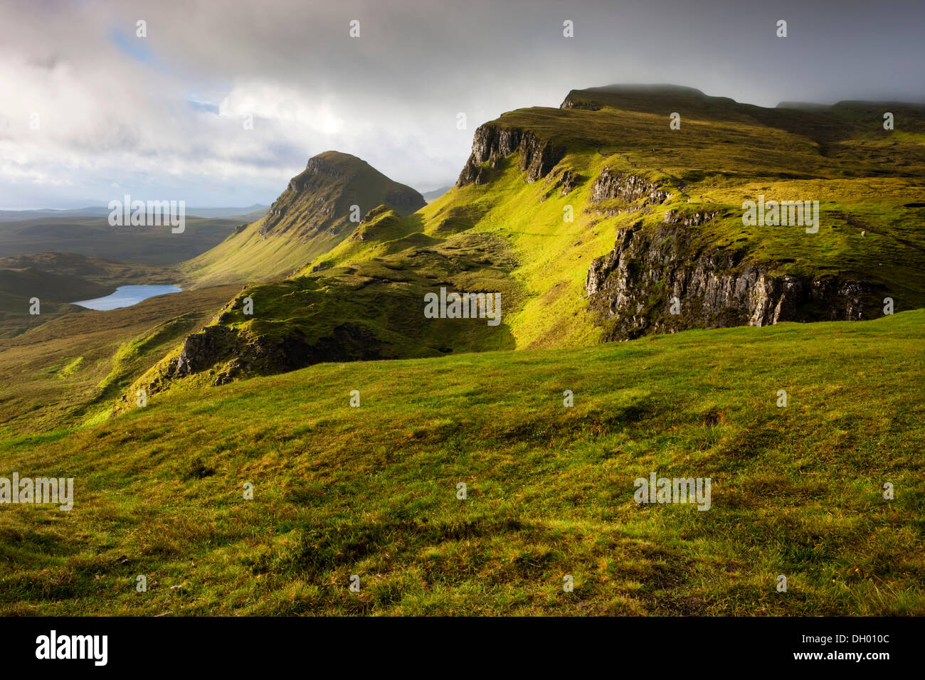 Mountains at Quiraing, Isle of Skye, Scotland, United Kingdom Stock Photo