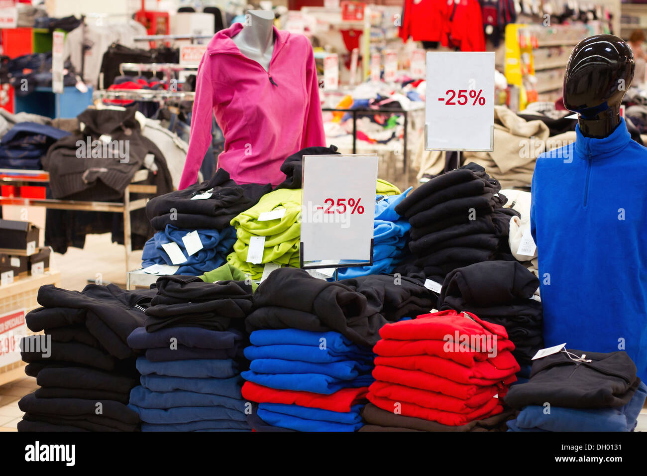 shopping, seasonal sale in the shop Stock Photo