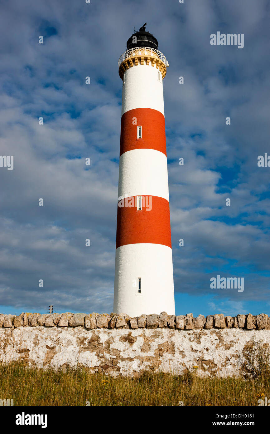 Lighthouse, Tarbat Ness, Scotland, United Kingdom Stock Photo