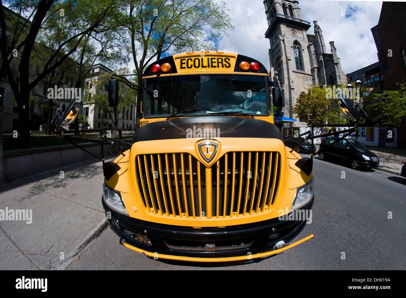 A Canadian school bus Stock Photo